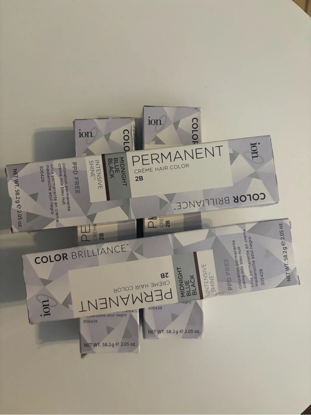 Ion permanent creme hair color 100%gray coverage